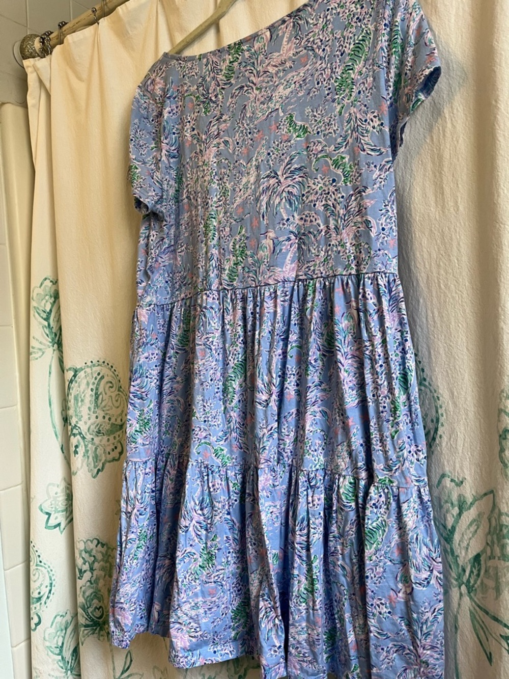 🌴 **Lilly Pulitzer Geanna Dress – Blue Peri Print, Effortless & Fun** 🌴